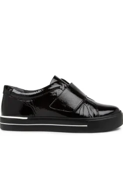 Alyces Patent Sneaker In Black