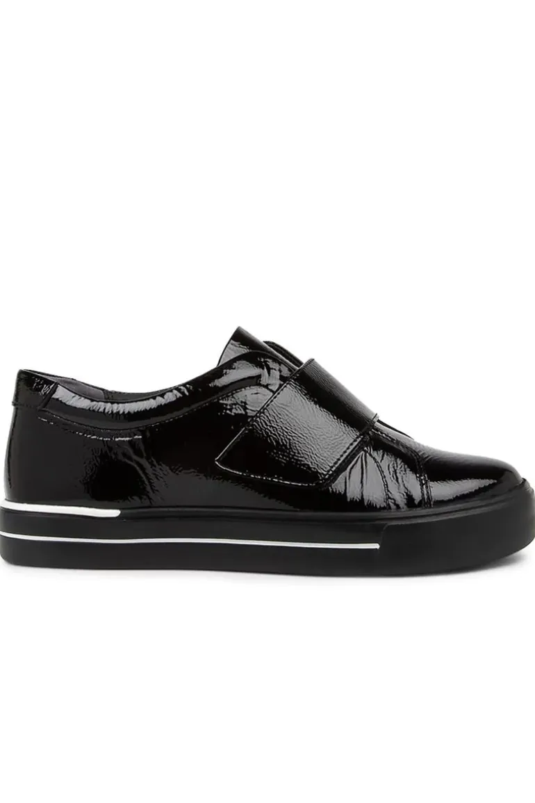 Alyces Patent Sneaker In Black