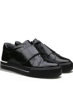 Alyces Patent Sneaker In Black