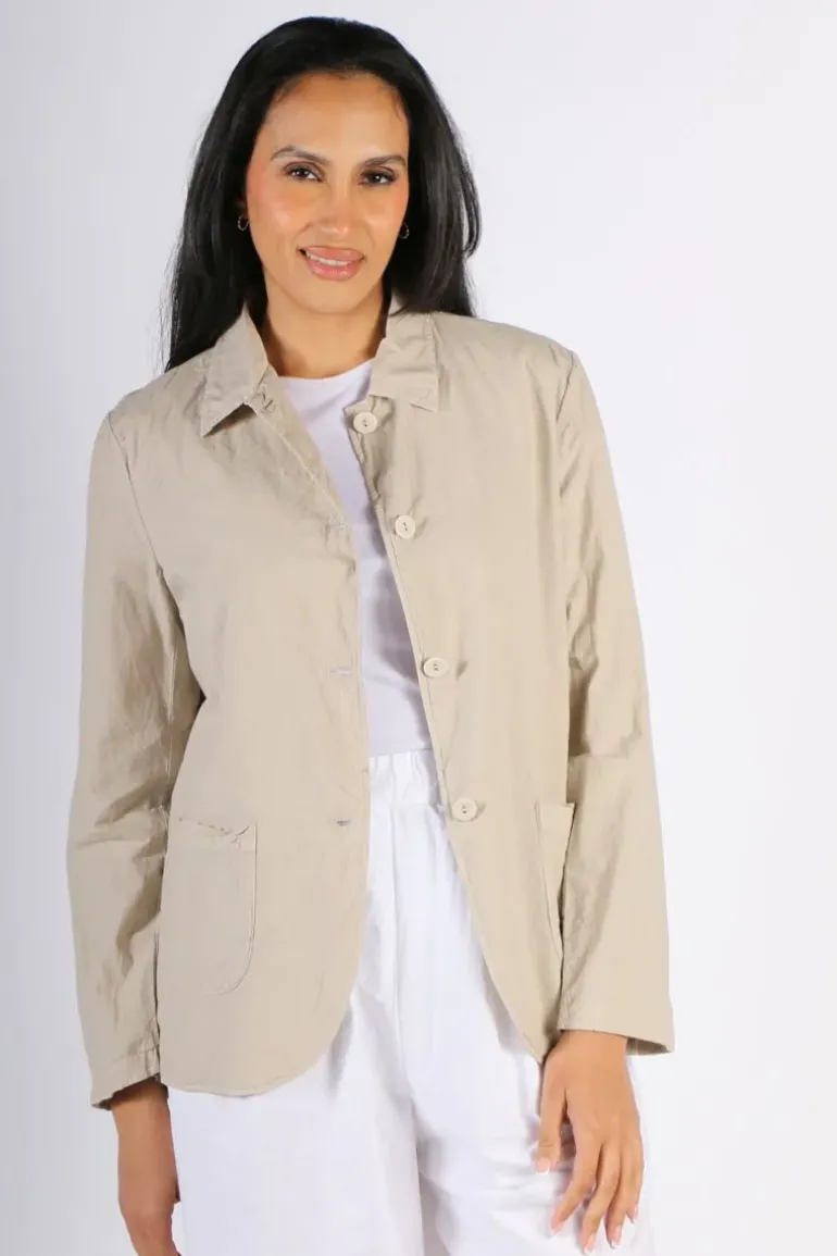 Amici Cotton Up Wind Jacket In Sand