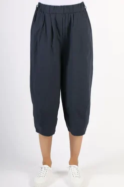 Amici Wide Leg Culotte Pants In Navy