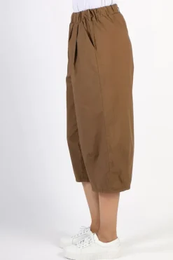 Amici Wide Leg Culotte Pants In Bark.