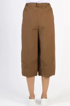 Amici Wide Leg Culotte Pants In Bark.