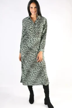 Animal Print Skirt In Green By Jump