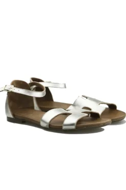 Ankle Strap Platinum Sandal By Wave