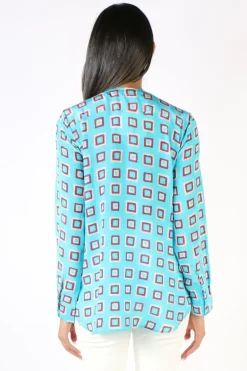 Anupamaa Agni Check Shirt In Aqua