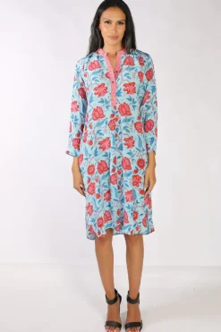 Anupamaa Anya Bouquet Dress In Aqua
