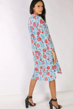 Anupamaa Anya Bouquet Dress In Aqua