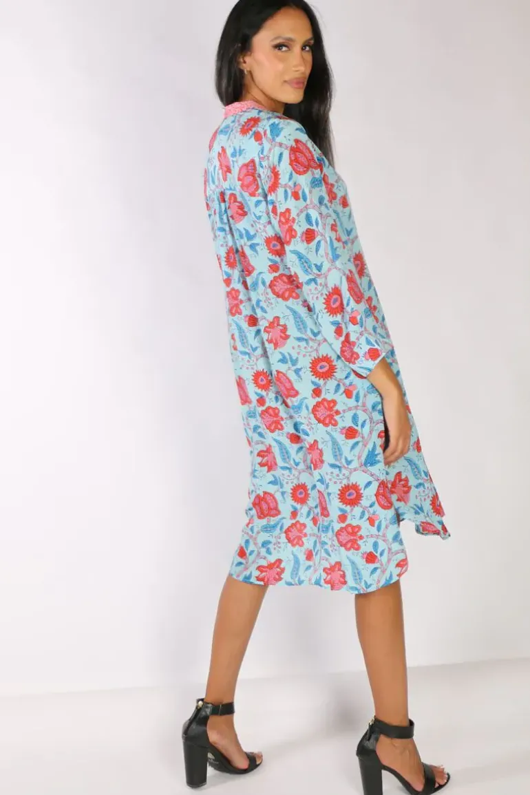 Anupamaa Anya Bouquet Dress In Aqua