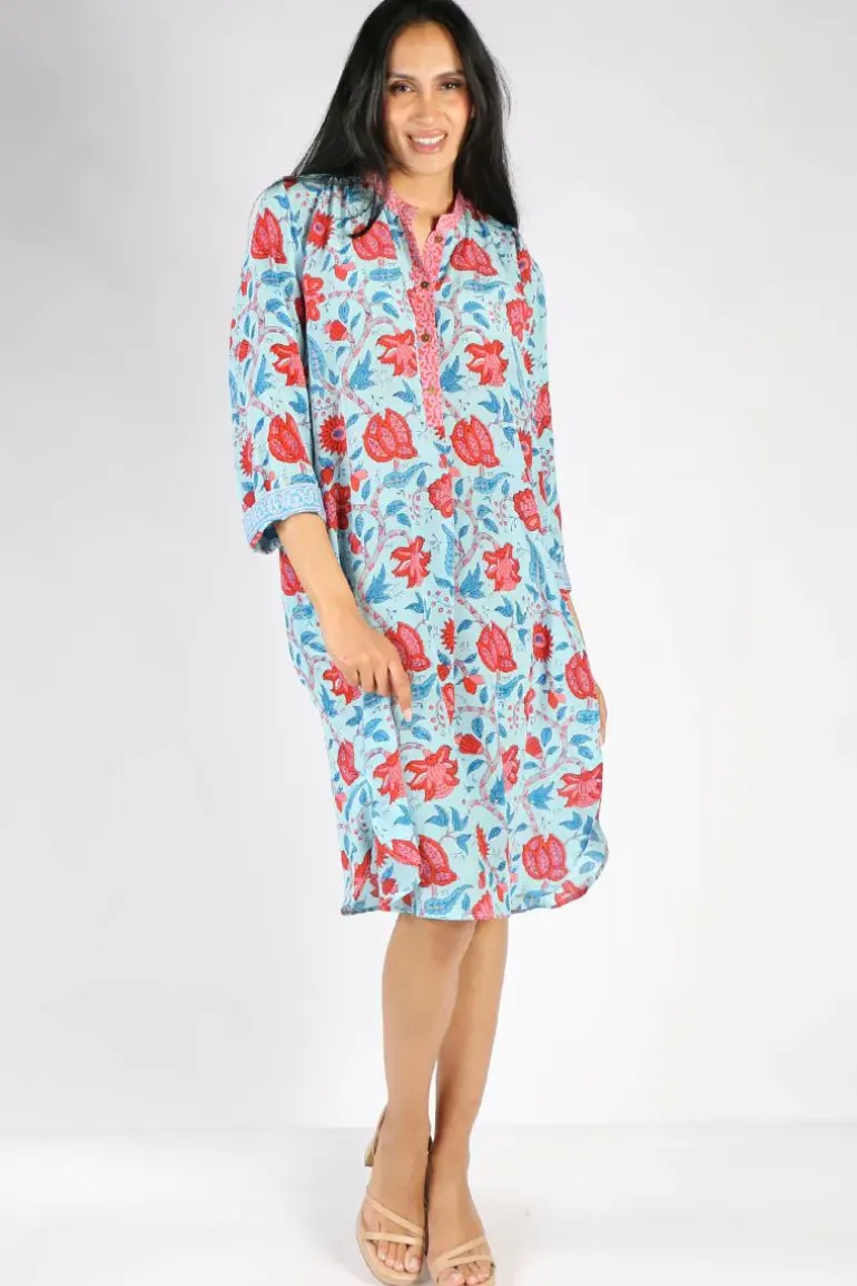 Anupamaa Anya Bouquet Dress In Aqua