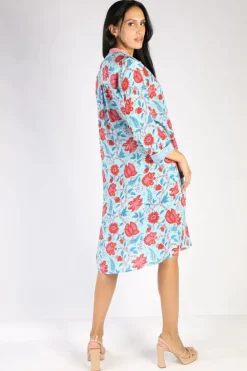Anupamaa Anya Bouquet Dress In Aqua