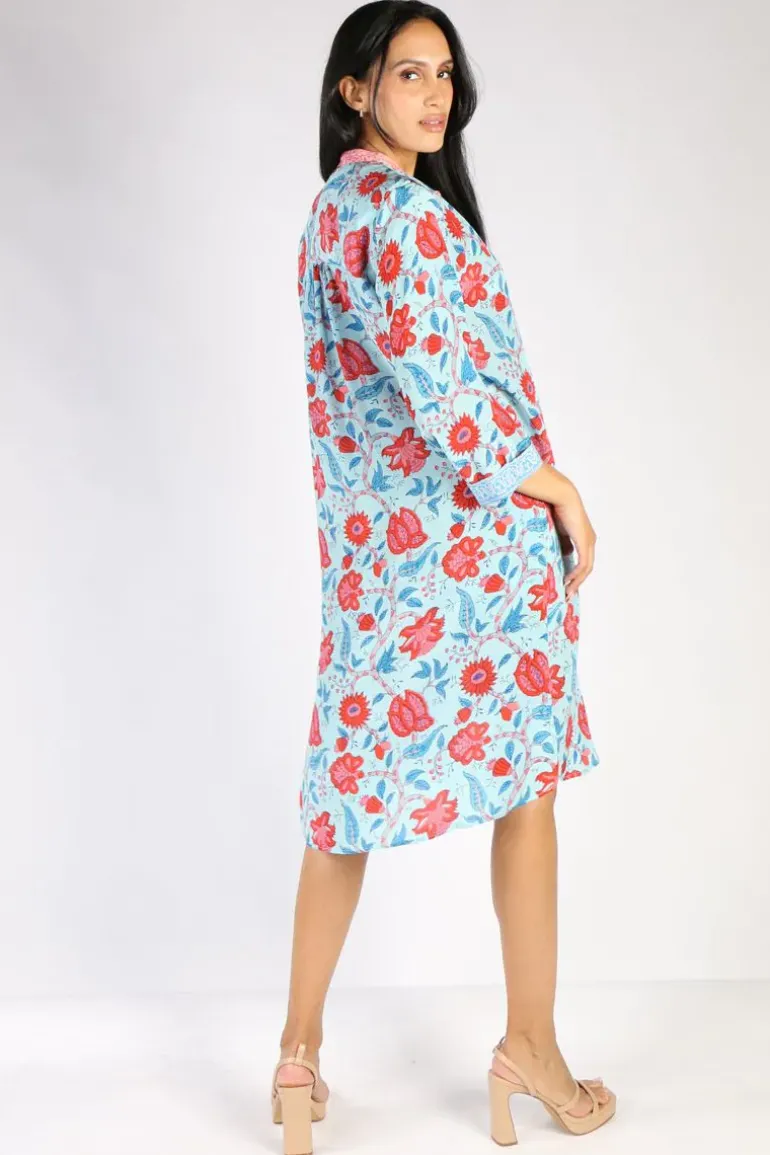 Anupamaa Anya Bouquet Dress In Aqua