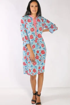Anupamaa Anya Bouquet Dress In Aqua