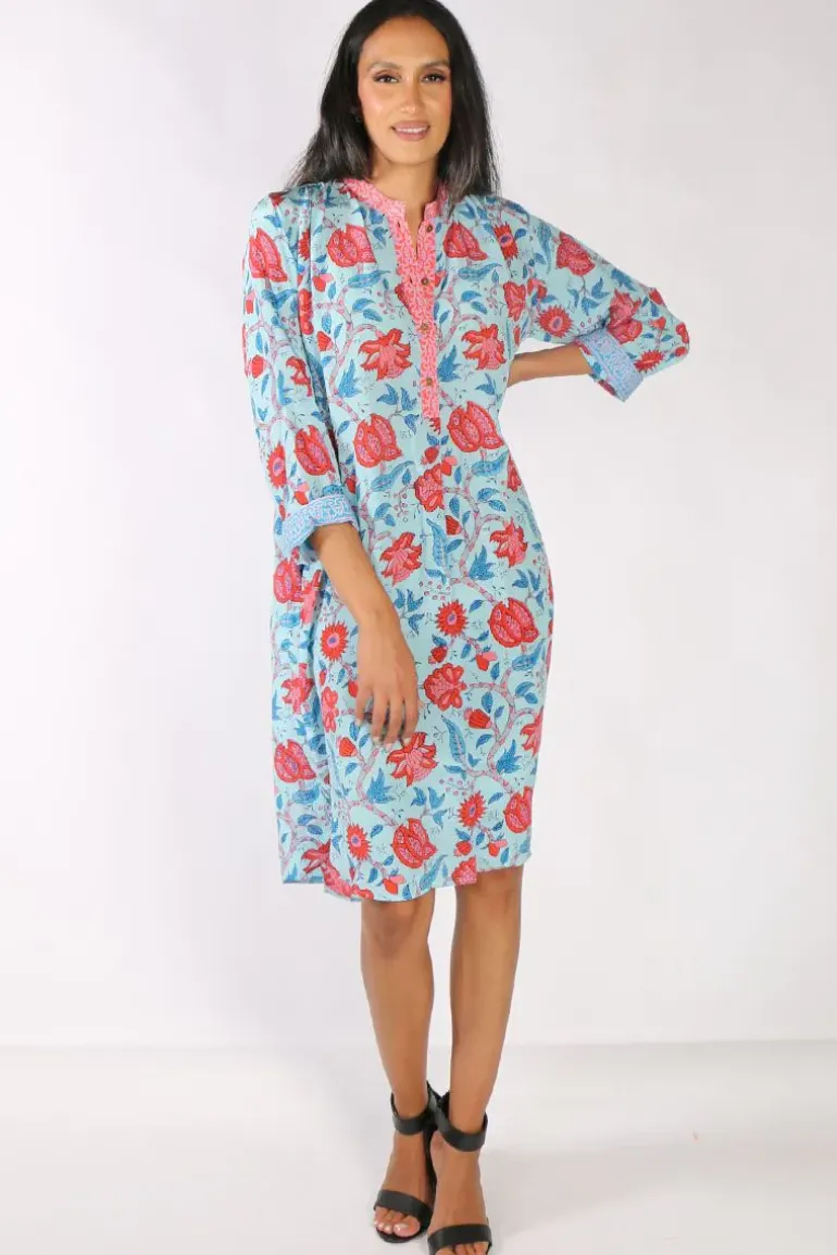 Anupamaa Anya Bouquet Dress In Aqua