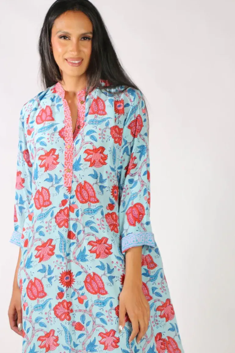 Anupamaa Anya Bouquet Dress In Aqua