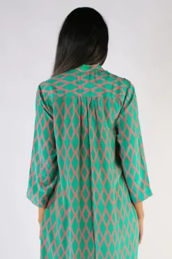 Anupamaa Harlequin Roma Dress In Green