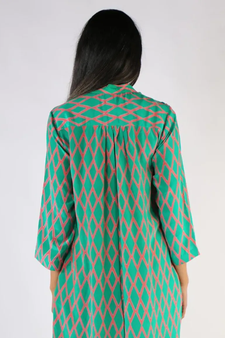 Anupamaa Harlequin Roma Dress In Green
