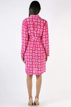 Anupamaa Mens Check Shirt Dress In Pink