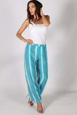 Anupamaa Palazzo Stripe Pant In Aqua