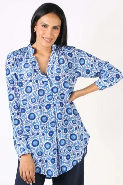 Anupamaa Roma Pala Shirt In Cobalt