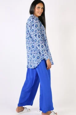 Anupamaa Roma Pala Shirt In Cobalt