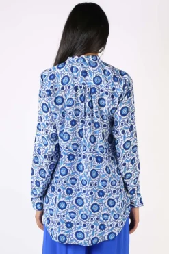 Anupamaa Roma Pala Shirt In Cobalt