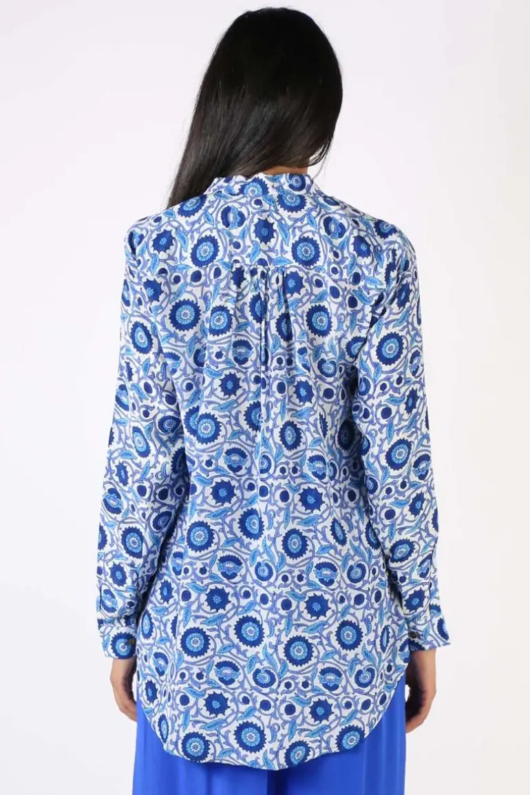 Anupamaa Roma Pala Shirt In Cobalt