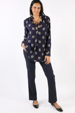 Anupamaa Roma Pansy Shirt In Navy