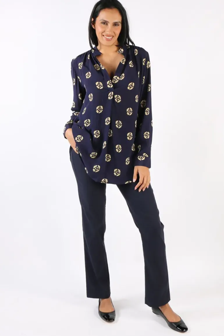 Anupamaa Roma Pansy Shirt In Navy