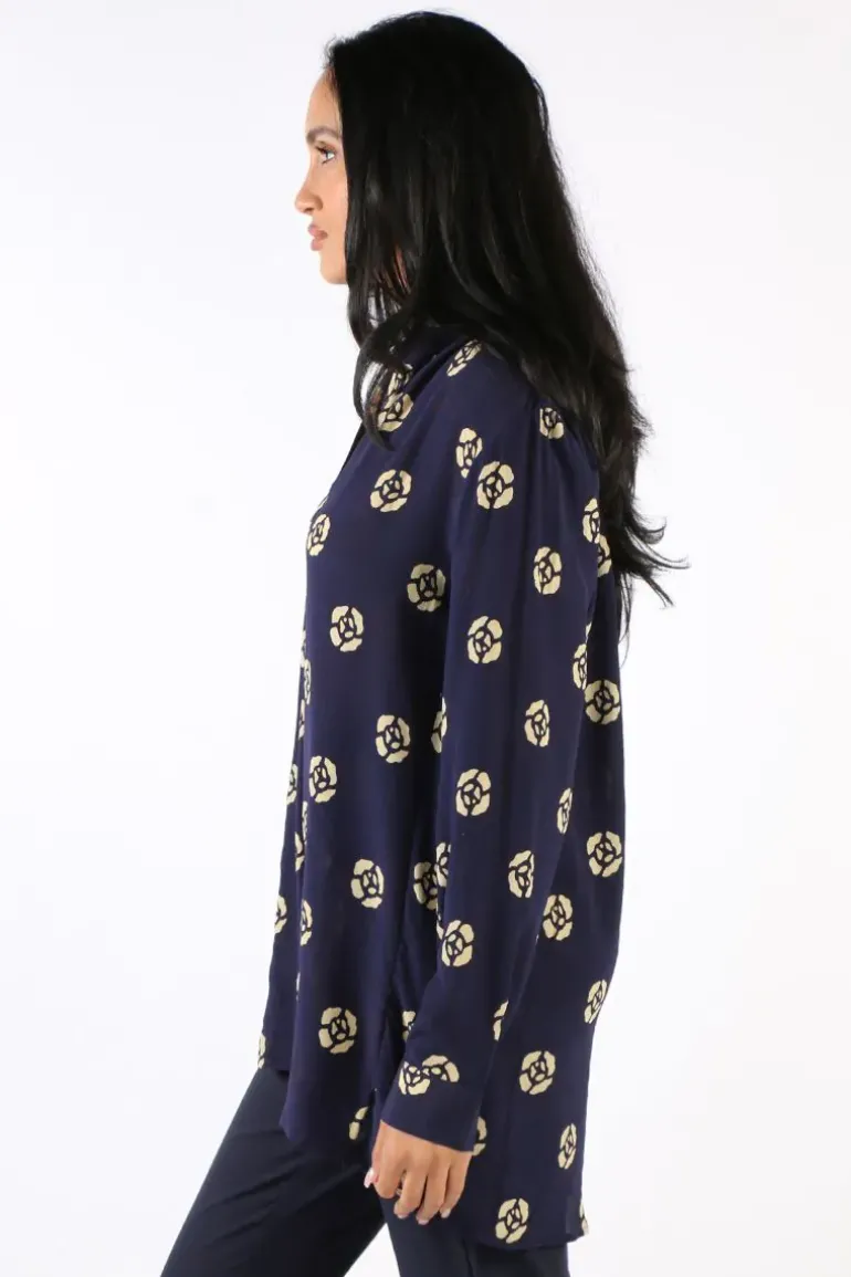 Anupamaa Roma Pansy Shirt In Navy