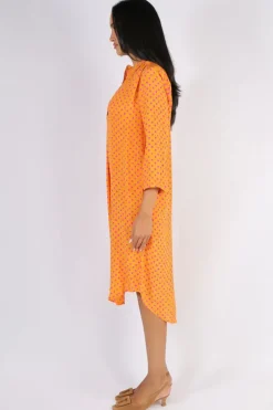 Anupamaa Roma Spot Dress In Chartreuse