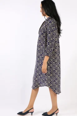 Anupamaa Roma Vine Dress In Navy