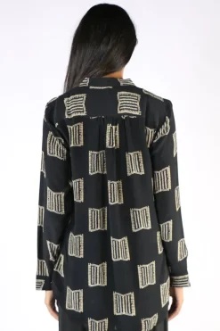 Anupamaa Rome Block Shirt In Black