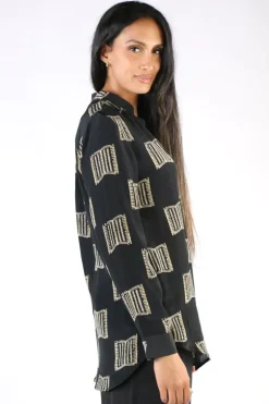 Anupamaa Rome Block Shirt In Black