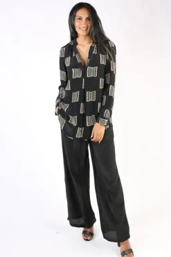 Anupamaa Rome Block Shirt In Black