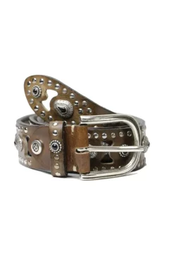 B Belt Studded Toni Belt In Taupe