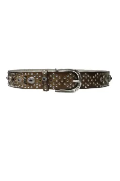 B Belt Studded Toni Belt In Taupe
