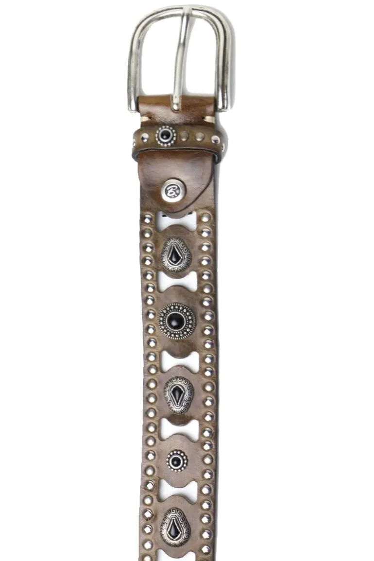 B Belt Studded Toni Belt In Taupe