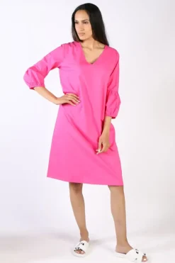 Bagruu Azrah Dress In Hot Pink