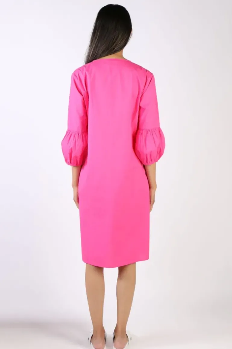 Bagruu Azrah Dress In Hot Pink