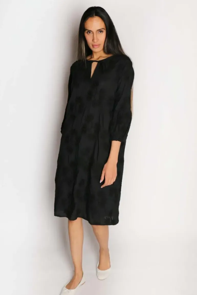 Bagruu Azrah Embroidered Dress In Black