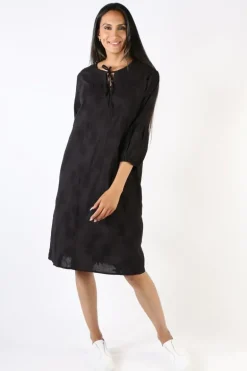 Bagruu Azrah Embroidered Dress In Black