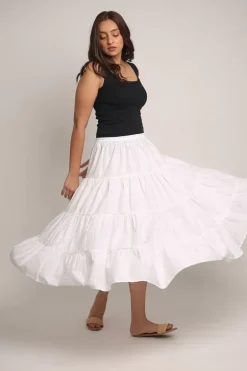 Bagruu Diwali Skirt In White