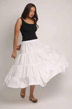 Bagruu Diwali Skirt In White
