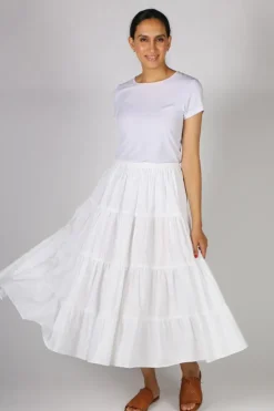 Bagruu Diwali Skirt In White