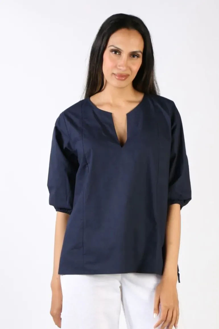 Bagruu Elka Top In Navy
