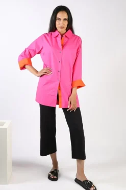 Bagruu Harvey Shirt In Hot Pink
