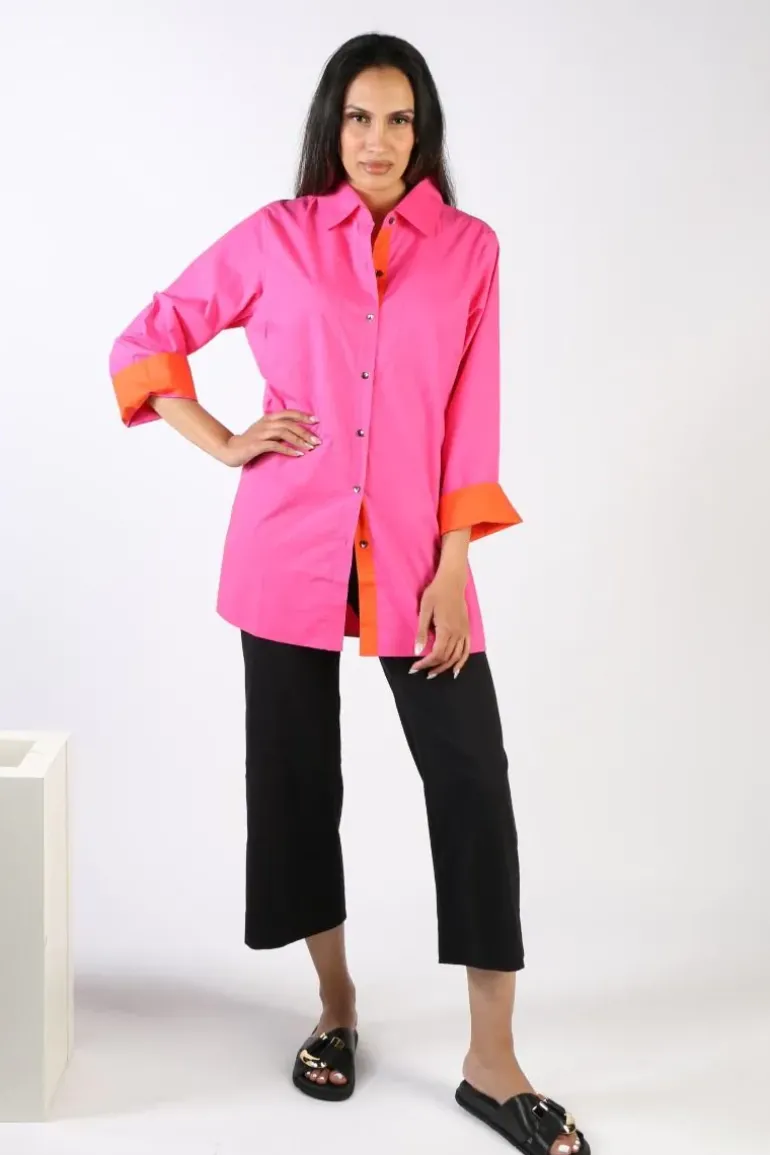Bagruu Harvey Shirt In Hot Pink