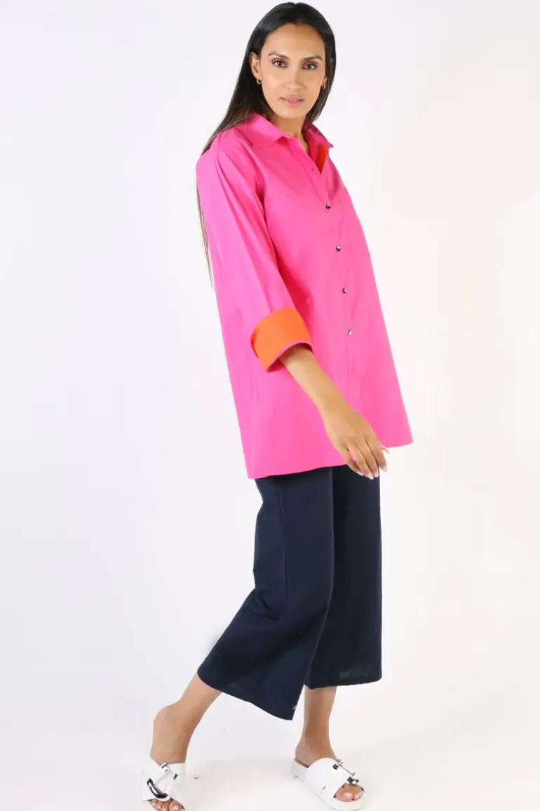 Bagruu Harvey Shirt In Hot Pink