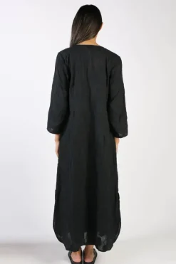 Bagruu Helena Embroidered Dress In Black